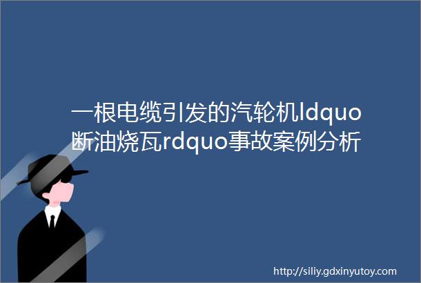 一根电缆引发的汽轮机ldquo断油烧瓦rdquo事故案例分析